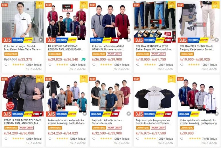 10 Rekomendasi Toko Baju Pria Di Shopee Yg Lengkap Dan Murah