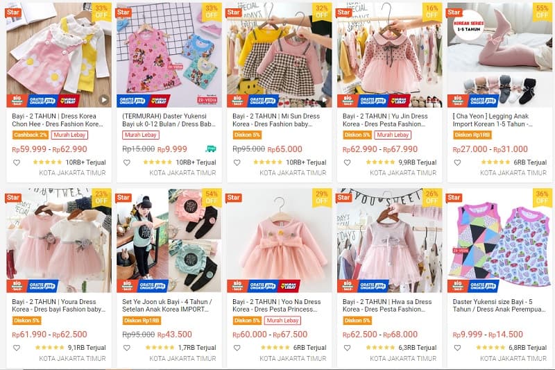 Rekomendasi Toko Baju Anak Import di Shopee